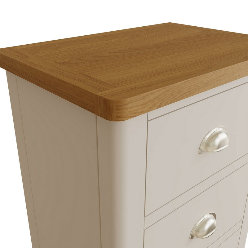 Westbridge Tall Chest of Drawers Oak Grey 5 Drawers