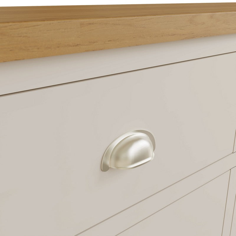 Westbridge Large Chest of Drawers Oak Grey 6 Drawers