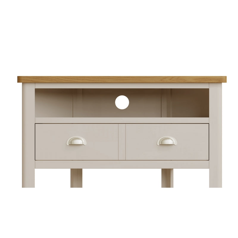 Westbridge TV Unit Oak Grey 1 Shelf 1 Drawer