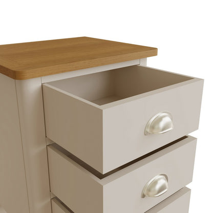 Westbridge Bedside Table Oak Grey 3 Drawers