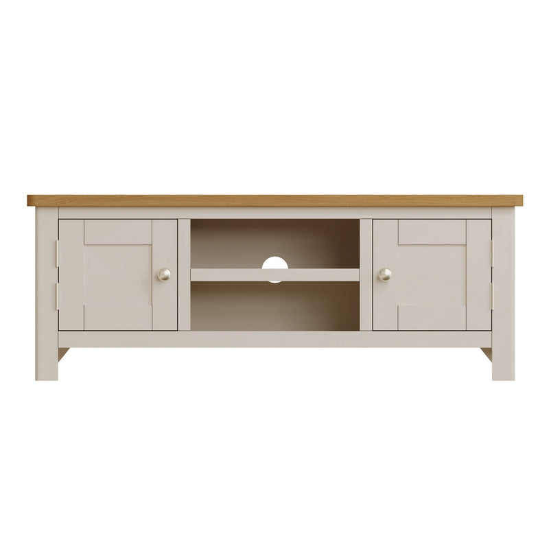 Westbridge TV Unit Oak Grey 2 Shelves 2 Doors