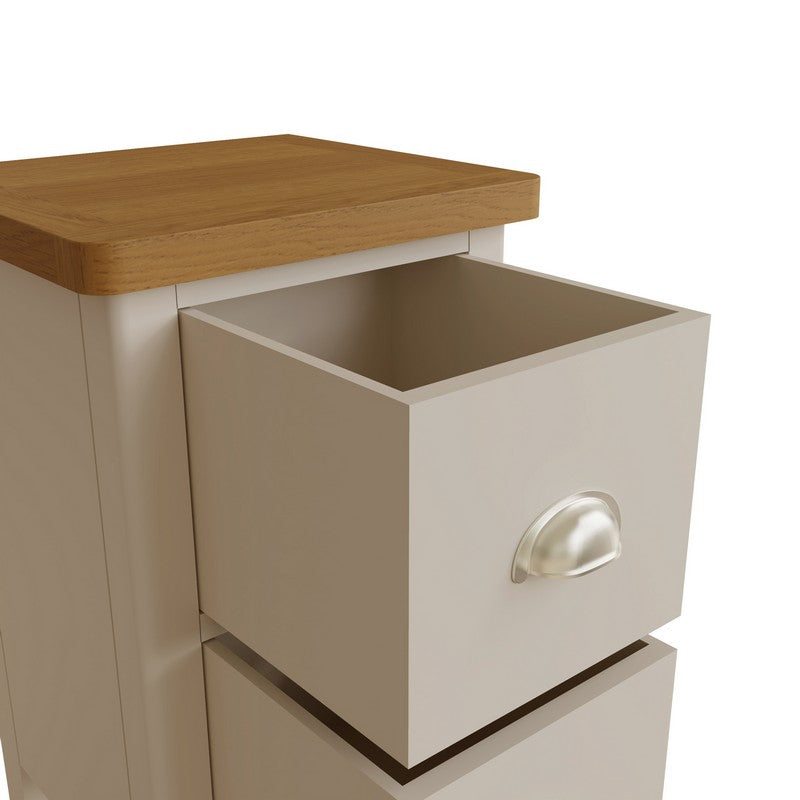 Westbridge Bedside Table Oak Grey 2 Drawers