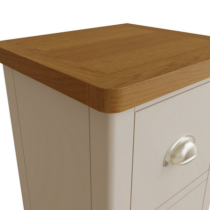 Westbridge Bedside Table Oak Grey 2 Drawers