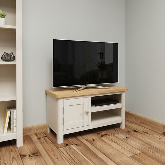 Westbridge TV Unit Oak Grey 1 Shelf 2 Doors