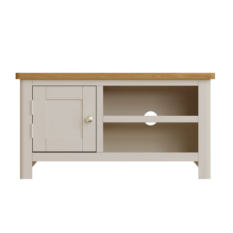 Westbridge TV Unit Oak Grey 1 Shelf 2 Doors