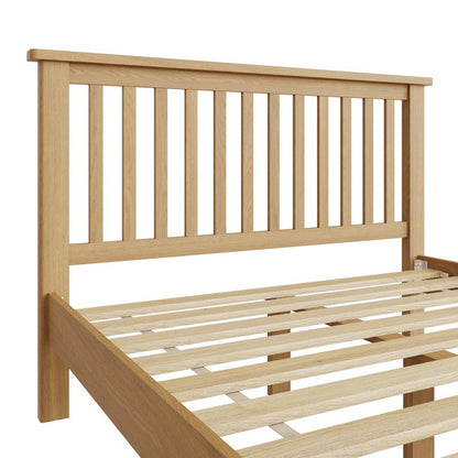 Rutland Double Bed Oak Natural 5 x 7ft