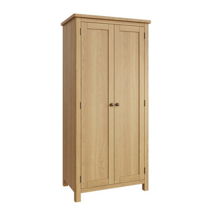 Rutland Tall Wardrobe Oak Natural 2 Doors