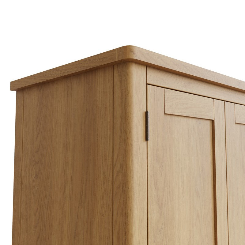 Rutland Tall Wardrobe Oak Natural 2 Doors