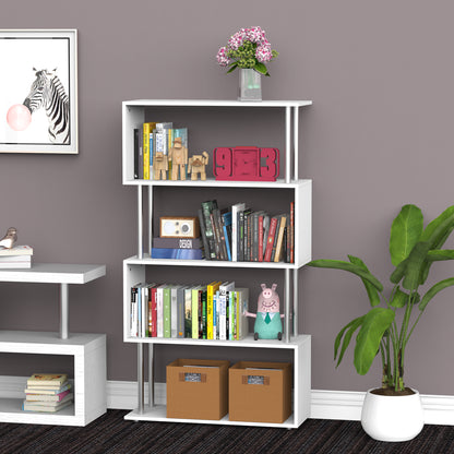 Homcom Double 'S' Shelving Unit - White