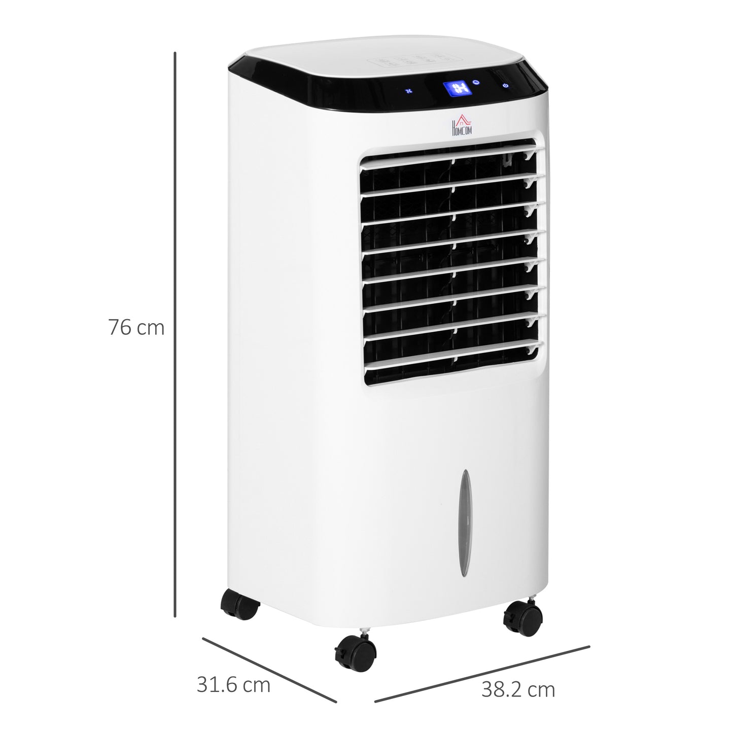 10L Multifunction Three Speed Air Cooler With Remote Control White by Homcom