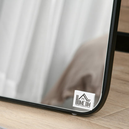 Homcom Full Length Mirror Floor Standing or Wall Mount Dressing Mirror Bedroom Black