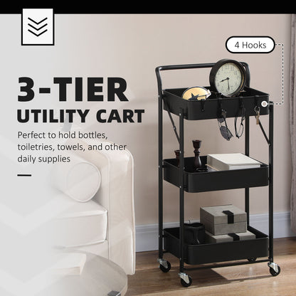 Homcom 3 Tier Storage Trolley Cart