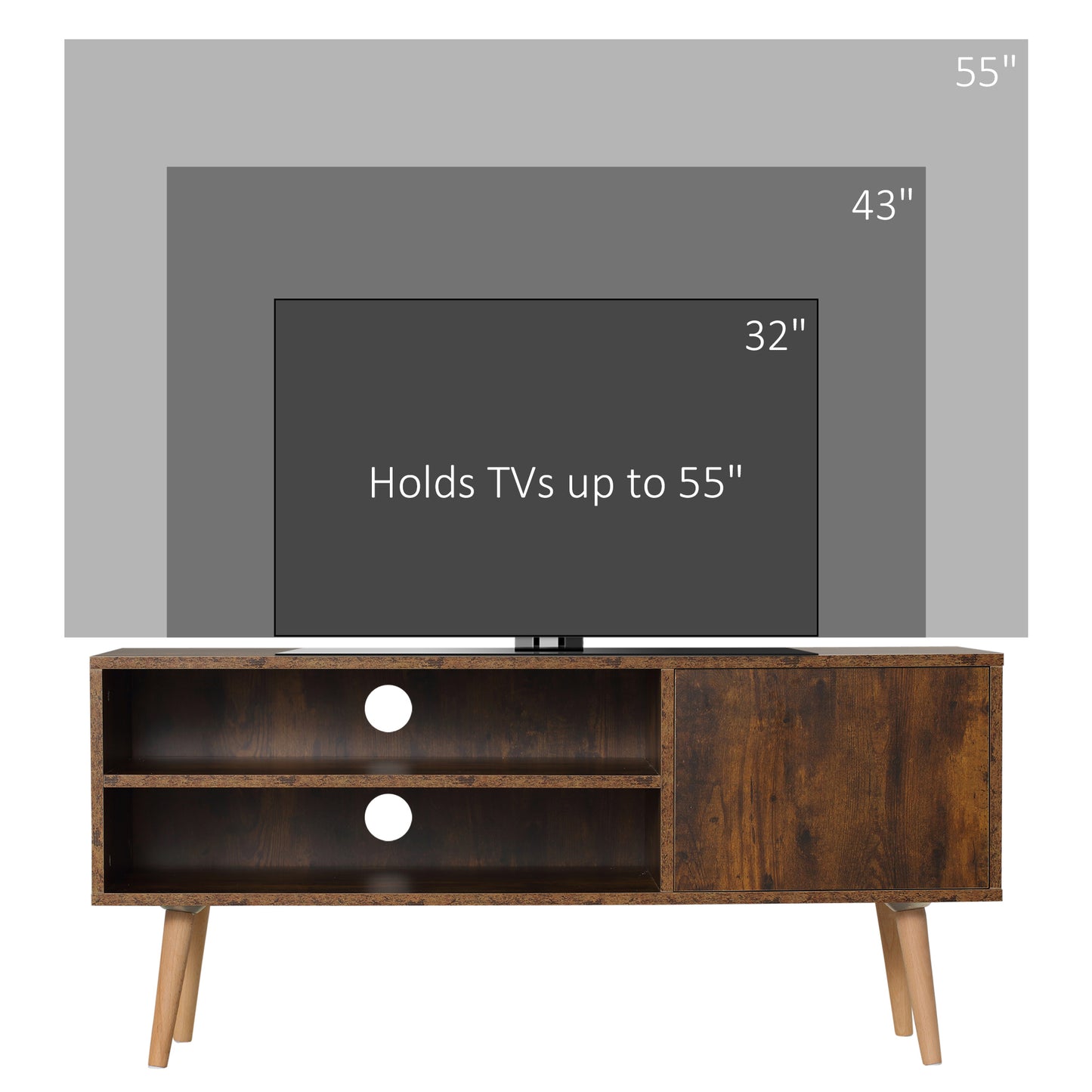 Homcom Wood-Effect TV Cabinet