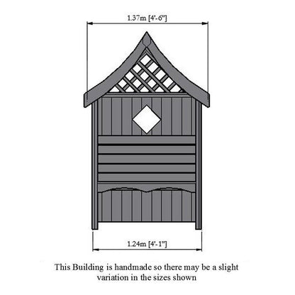 Shire Rose Garden Arbour 5' x 3'