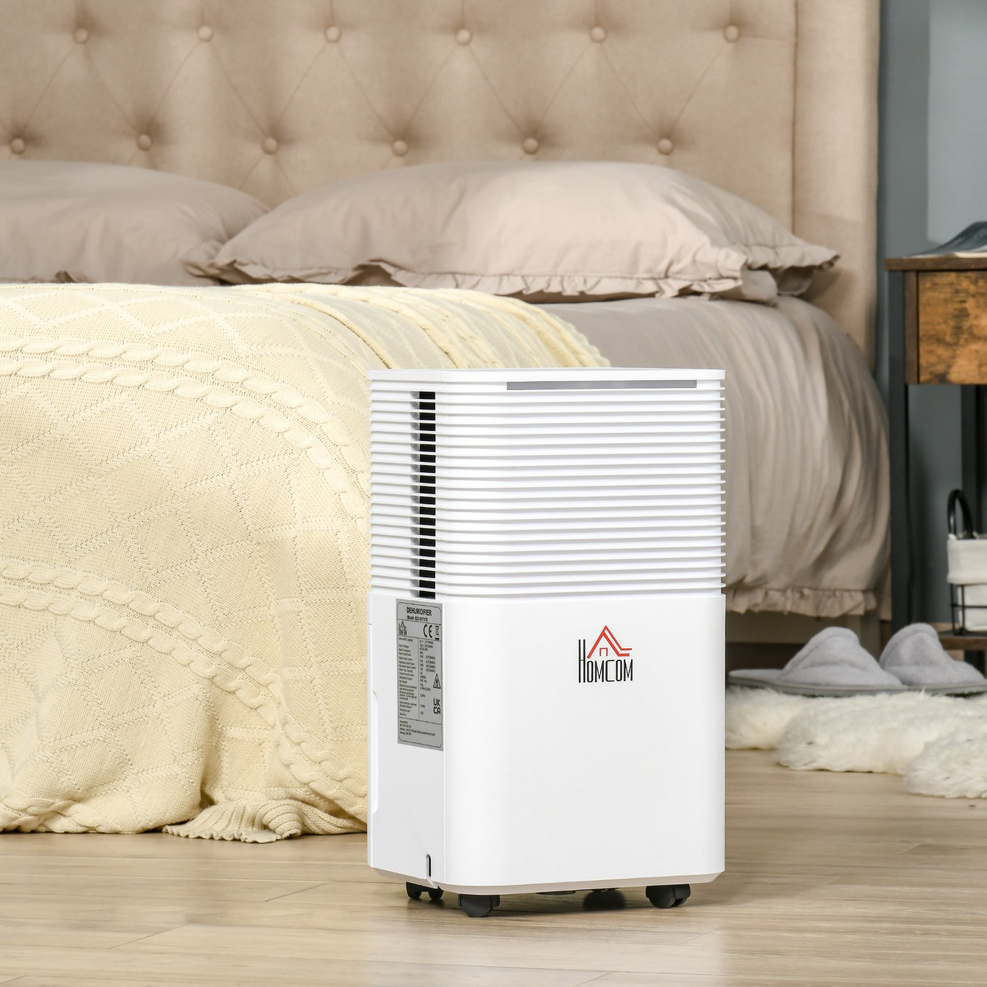 Homcom 12L/Day 2000ML Portable Electric Quiet Dehumidifier for Home Laundry Room