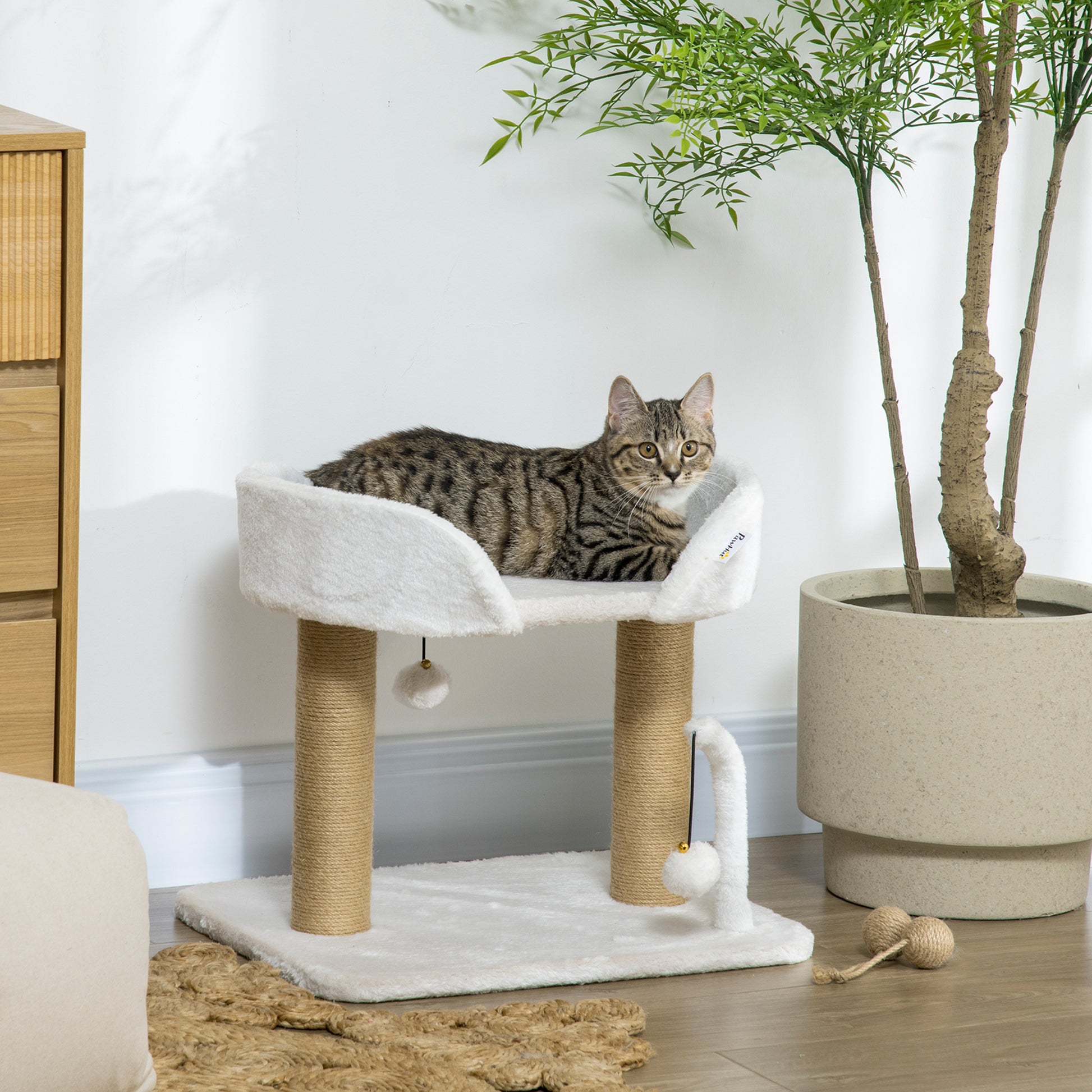 PawHut 42cm Indoor Cat Tree