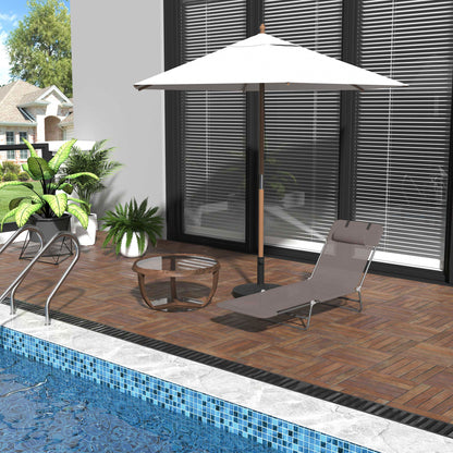 Outsunny Patio Foldable Sun Lounger