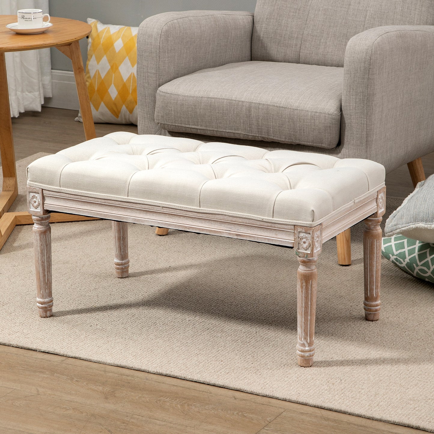 Homcom Bed End Stool Accent Bench