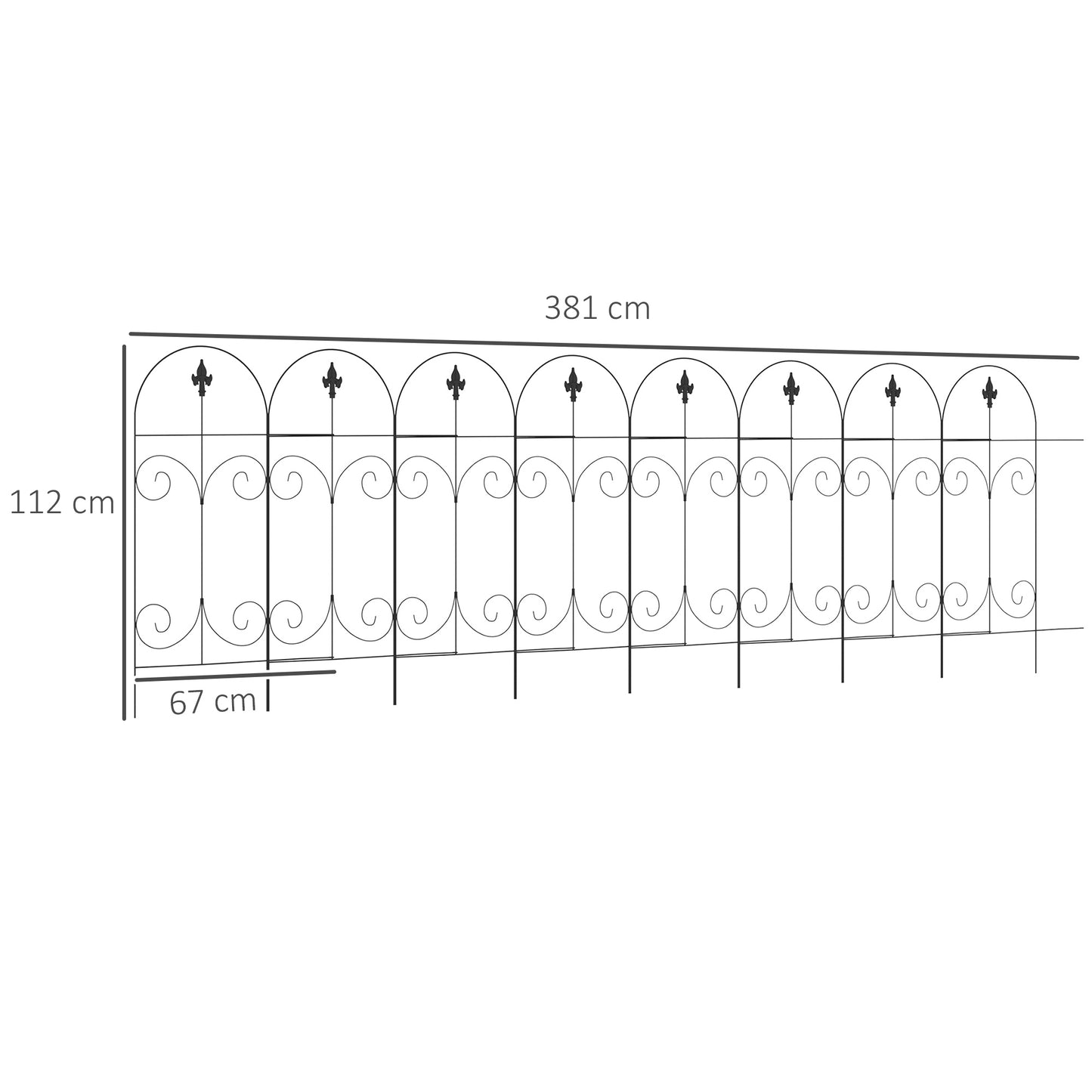 Outsunny Decorative Garden Fencing