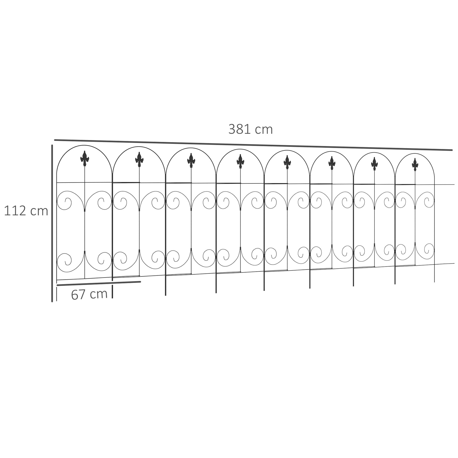 Outsunny Decorative Garden Fencing