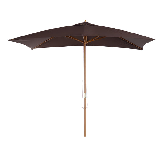 Outsunny 2 x 3m Wooden Garden Parasol Umbrella Outdoor Sun Shade Canopy