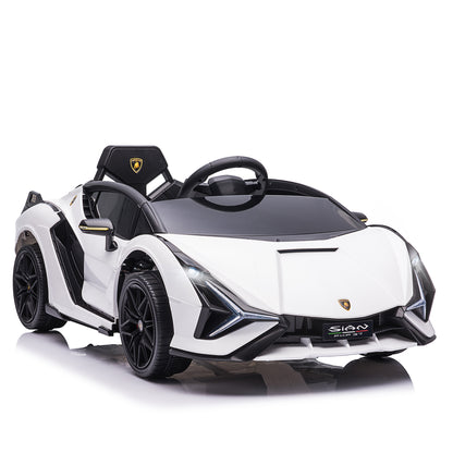 Homcom 12V Kids Electric Ride On Car 2 Motors Licensed Toy Car with Remote Control Music Lights MP3 for 3-5 Years White