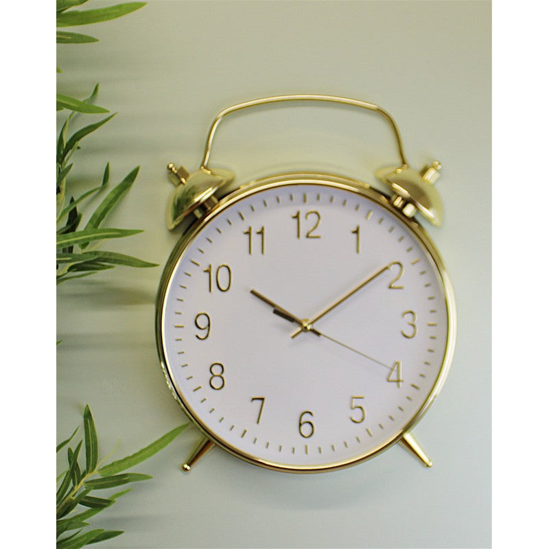 Alarm Clock Gold Battery Powered - 40cm