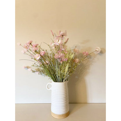 5x Wild Flower Artificial Stem Pink - 51cm