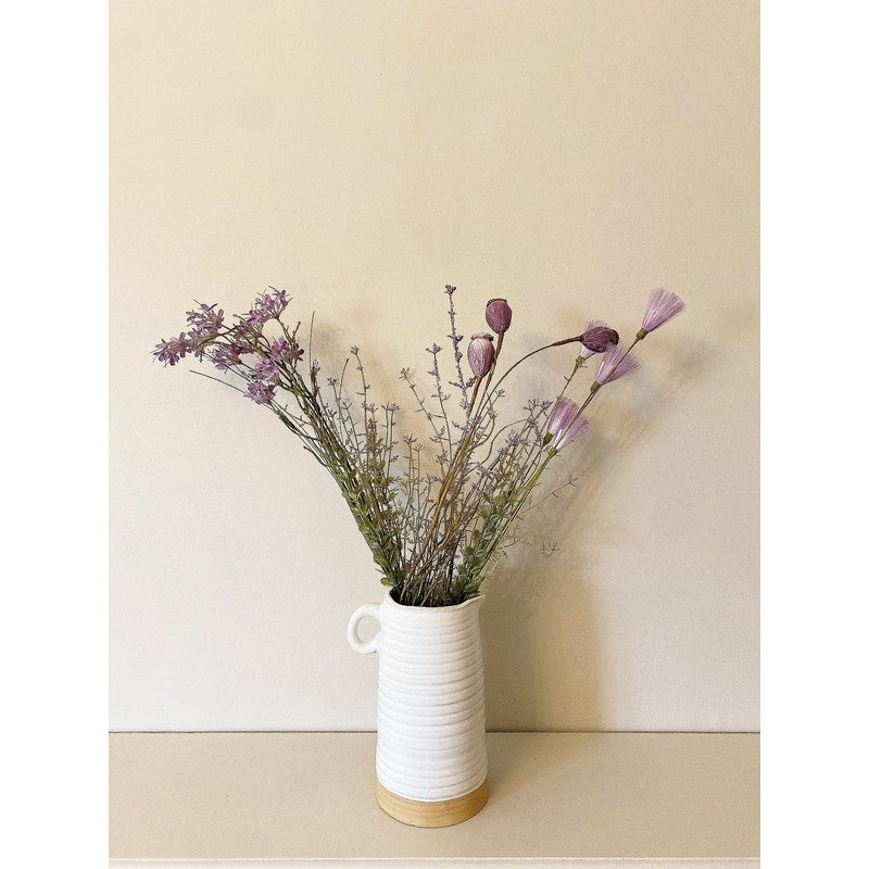 5x Wild Flower Artificial Stem Purple - 66cm