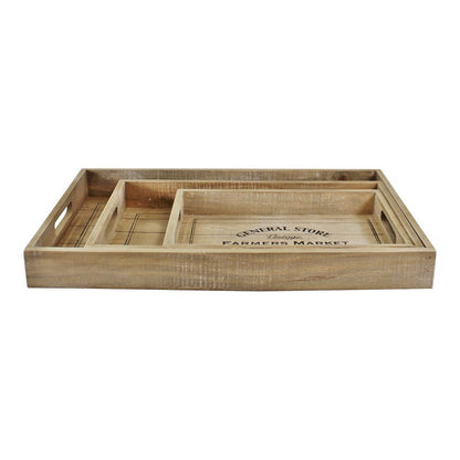 3x Tray Wood