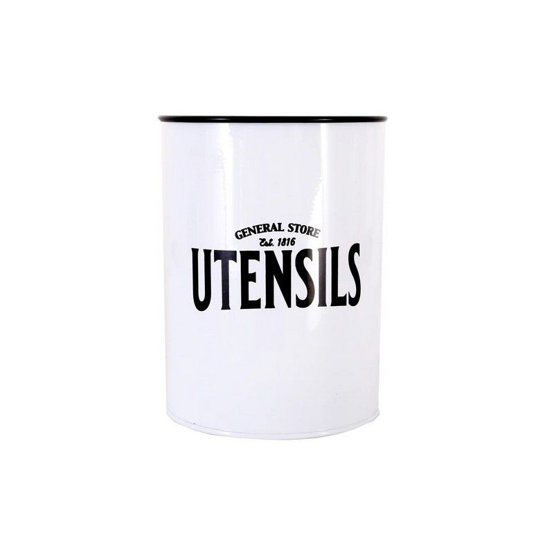 Metal Utensil Holder 2 Litres - White