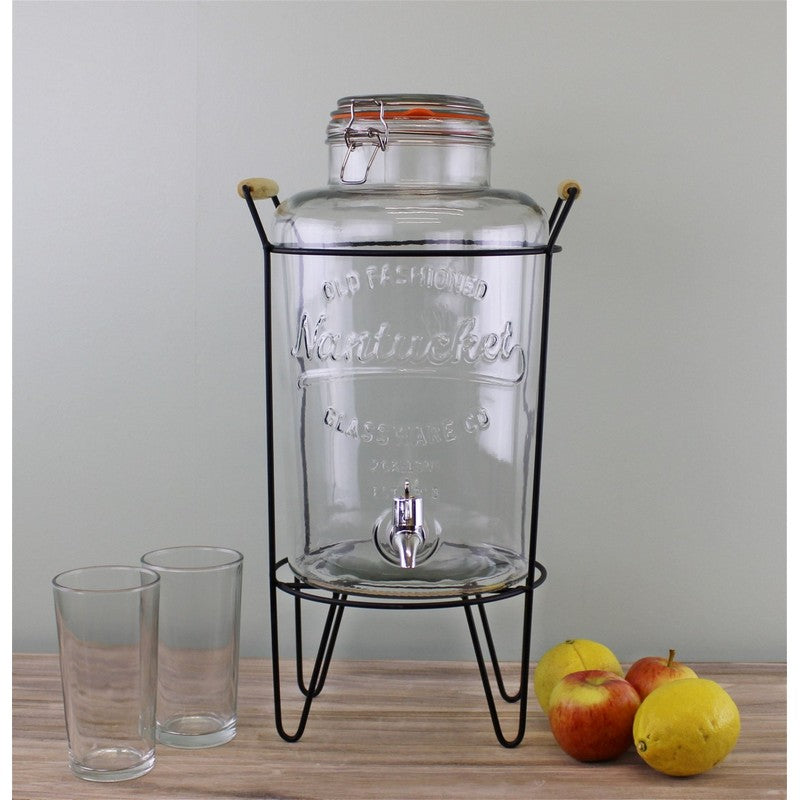 Juice Dispenser Glass & Metal - 48cm