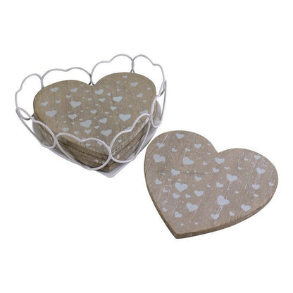 4x Heart Coaster - 13cm