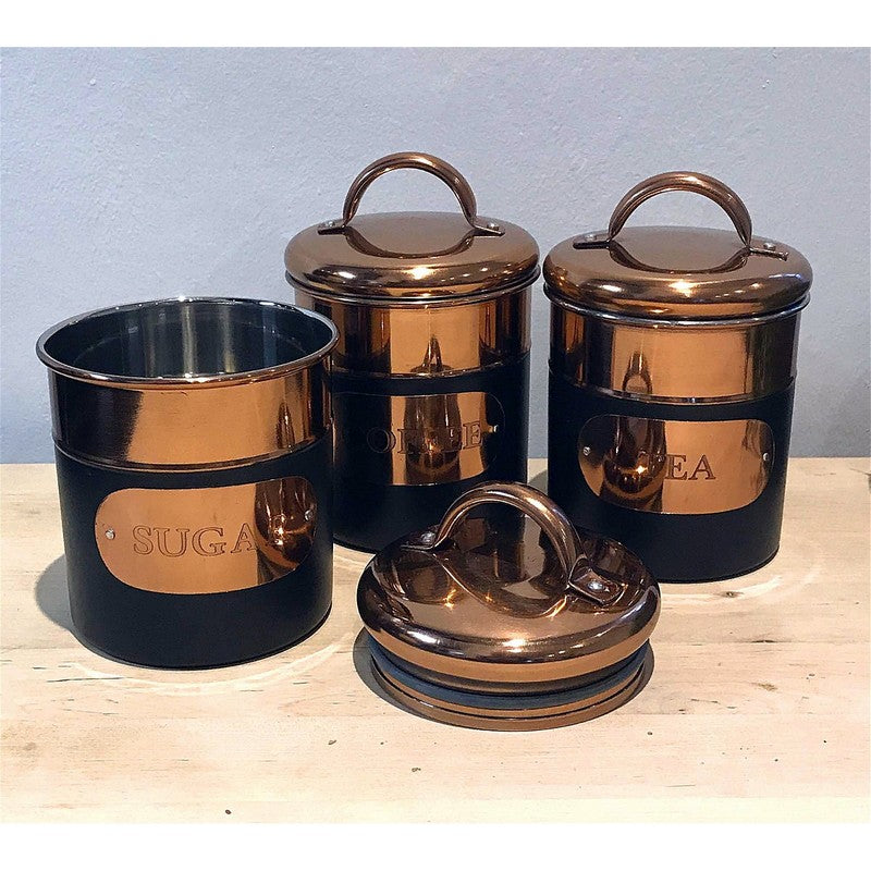 Metal Tin 940ml - Black & Copper