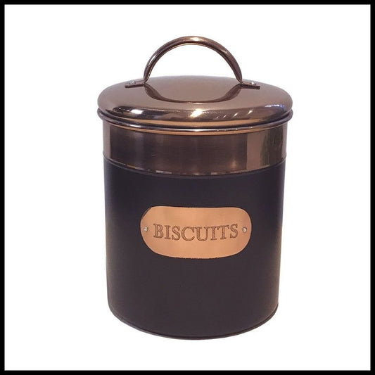 Metal Tin 3.89 Litres - Black & Copper