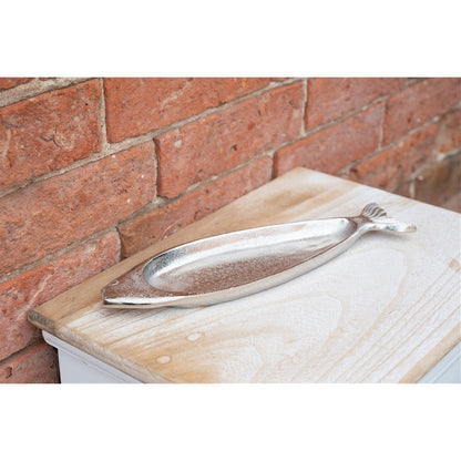 Fish Tray Metal Silver - 32cm