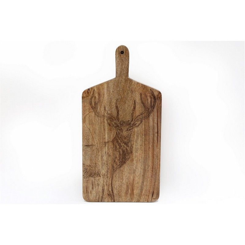 Chopping Board Wood with Stag Pattern