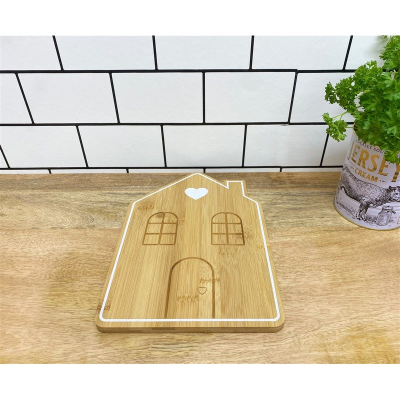 House Serving Platter Wood - 28cm