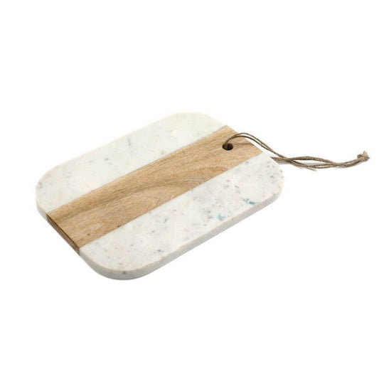 Chopping Board Marble & Wood White - 30cm