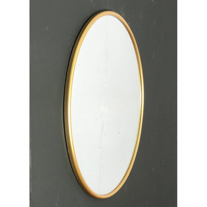 Contemporary Wall Mirror Plastic Gold 50cm