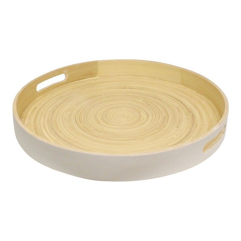 Tray Bamboo White - 40cm