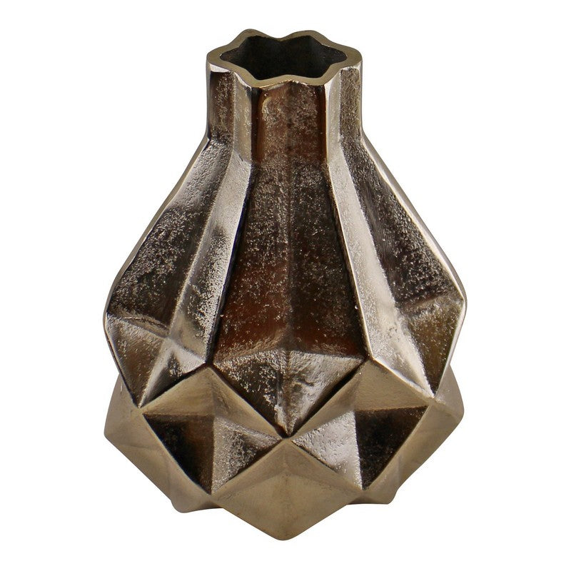 Geometric Vase Aluminium Silver - 31cm