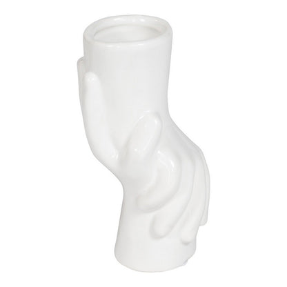 Holding Hands Vase Ceramic White - 25cm