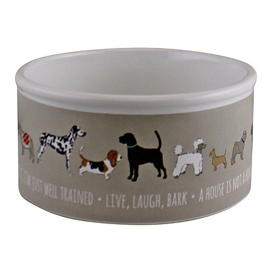 Dog Bowl Beige Ceramic 0.7 ml by Geko