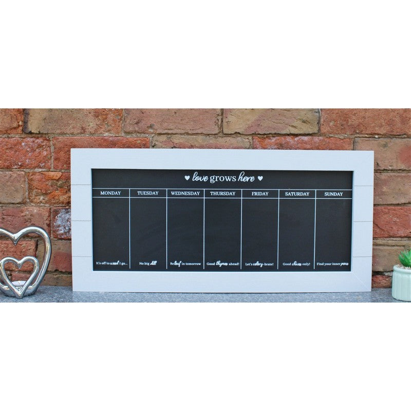 67X32 Chalkboard Week Planner Grey