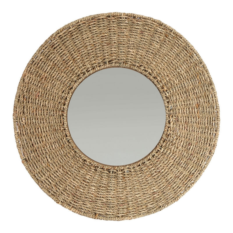 Natural Wall Mirror Wicker Natural 50cm