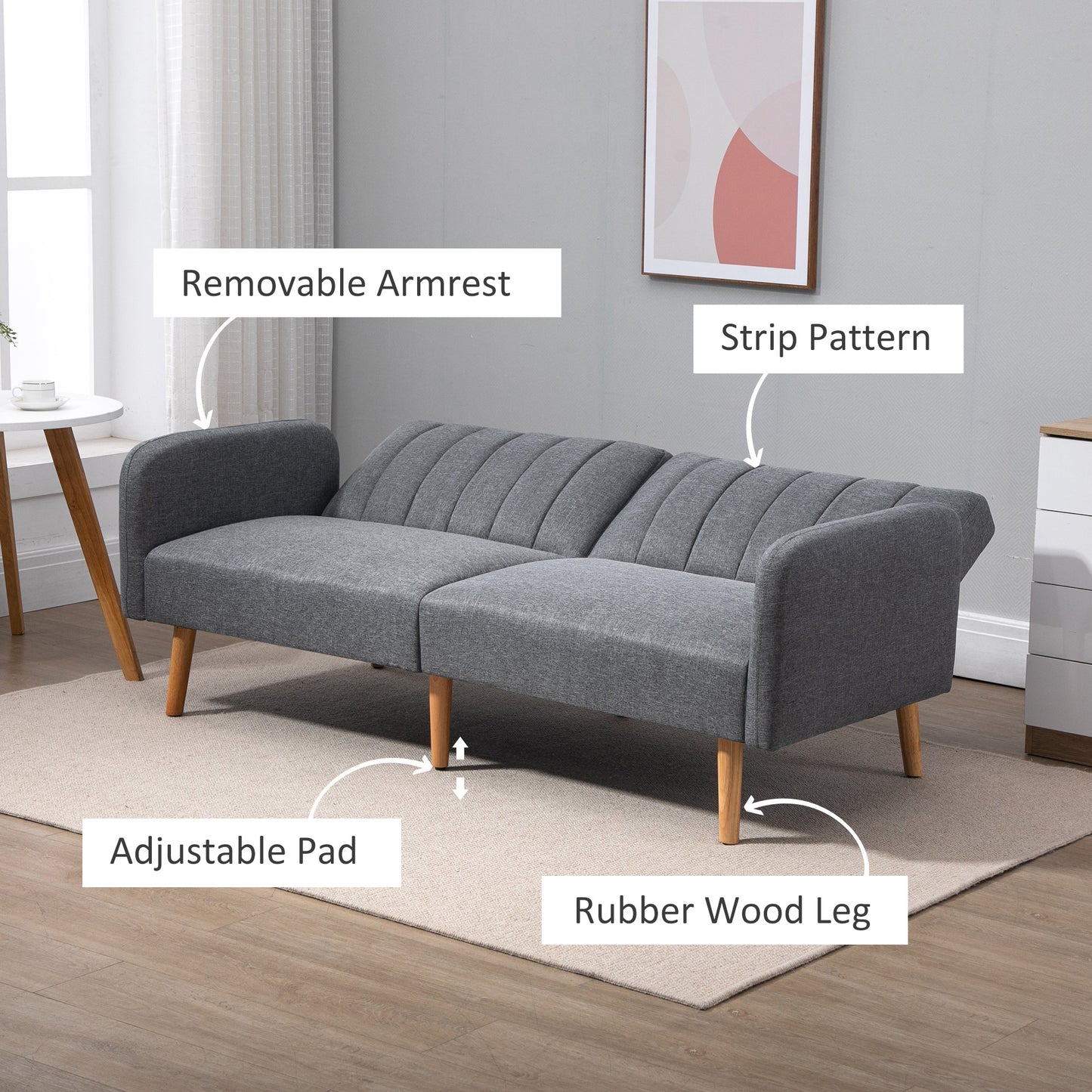 Homcom Two-Seater Sofa Bed