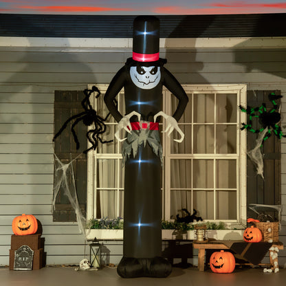 Outsunny 10ft Inflatable Halloween Skinny Ghost in a Tall Hat