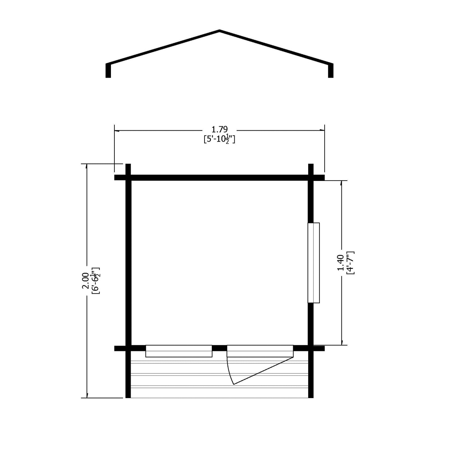 Shire Salcey 5' 10" x 6' 11" Apex Children's Playhouse - Premium 28mm Cladding Log Clad