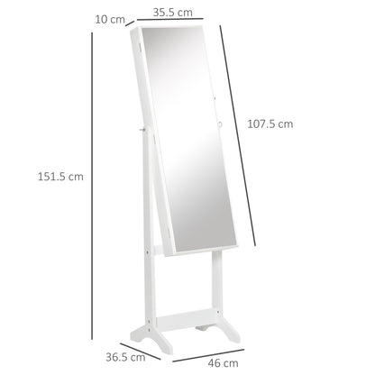 Homcom Jewellery Cabinet with Full-Length Mirror